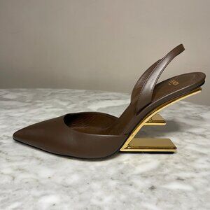 Fendi First Leather Slingback Vitello Pumps